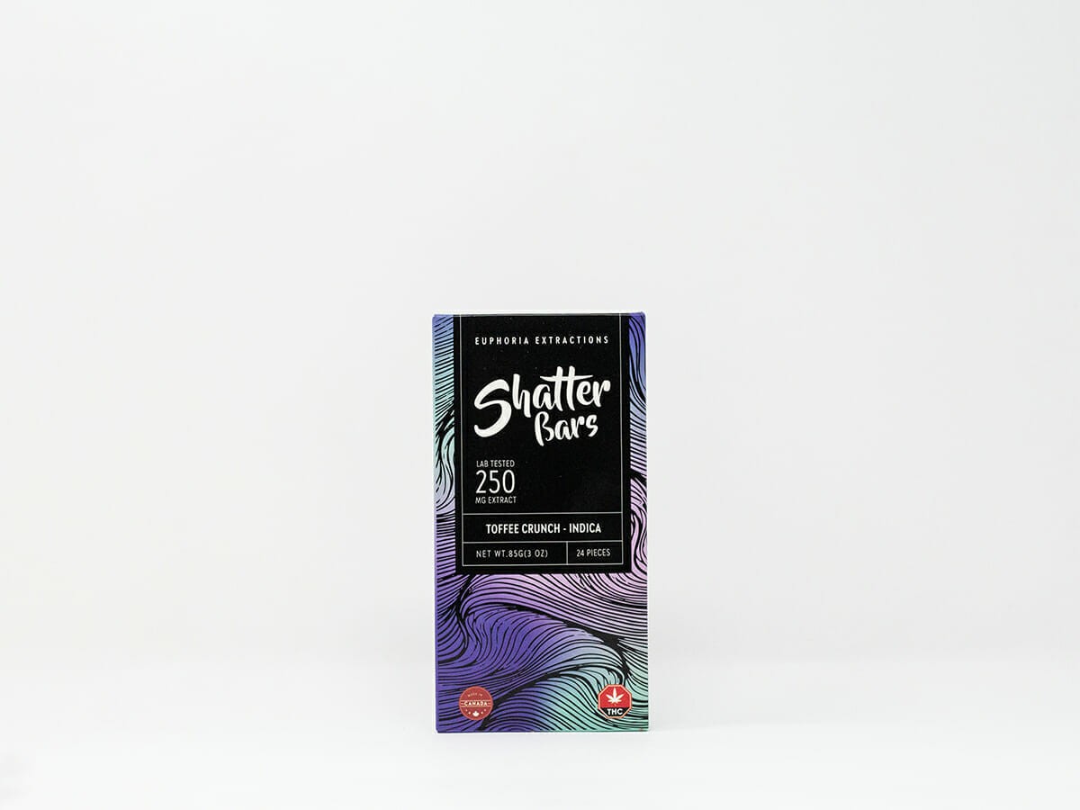Euphoria Extractions – 250mg Shatter Bar – Toffee Crunch (Indica) | BC Weed Edible Canada Euphoria Extractions – 250mg Shatter Bar – Toffee Crunch (Indica) | BC Weed Edible Canada
