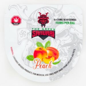 The Green Samurai – Peach Gummies – 150mg | BC Weed Edible Canada The Green Samurai – Peach Gummies – 150mg | BC Weed Edible Canada