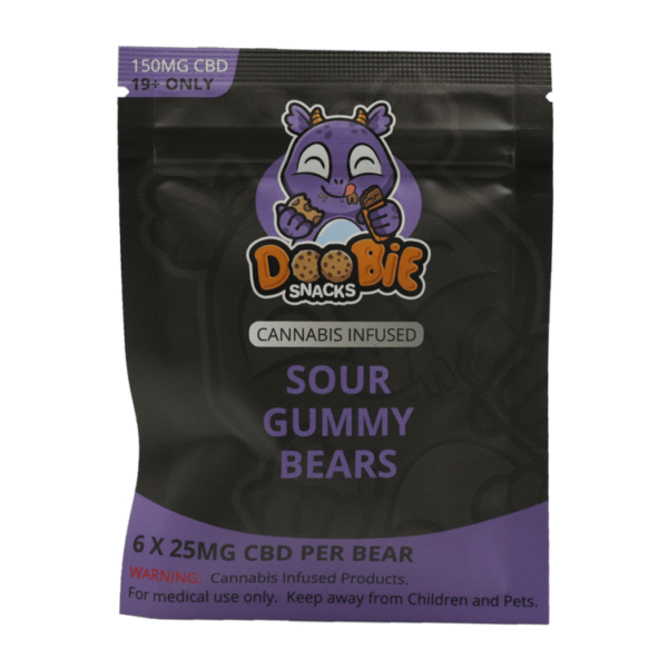 Doobie Snacks – CBD Sour Gummy Bears – 150mg CBD | BC Weed Edible Canada Doobie Snacks – CBD Sour Gummy Bears – 150mg CBD | BC Weed Edible Canada
