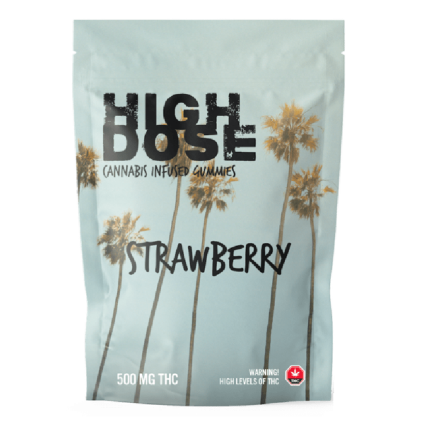 High Dose – edibles Infused Gummies – Strawberry – 500mg/1000mg | BC Weed Edible Canada